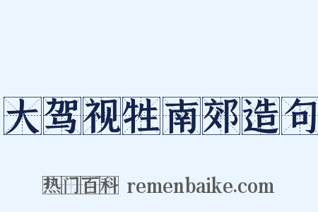 大驾视牲南郊造句是什么意思的图片